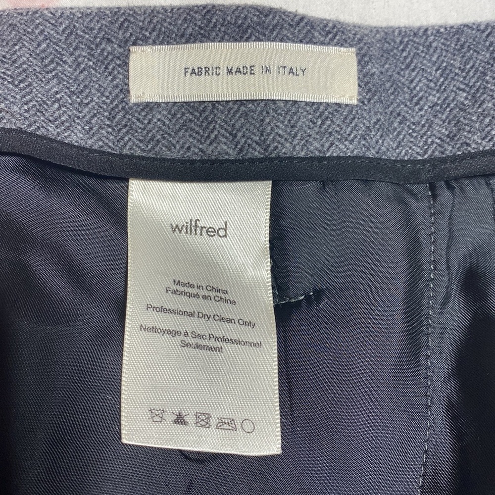 Aritzia Wilfred Chambery Wool Blend Grey Cropped Pant Size 0 - Picture 13 of 14